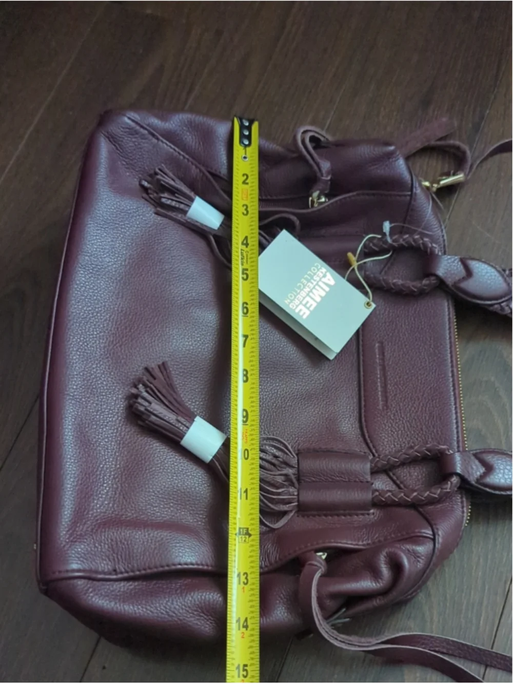 Aimee Kestenberg Genuine Leather Satchel - Cori Mahogany